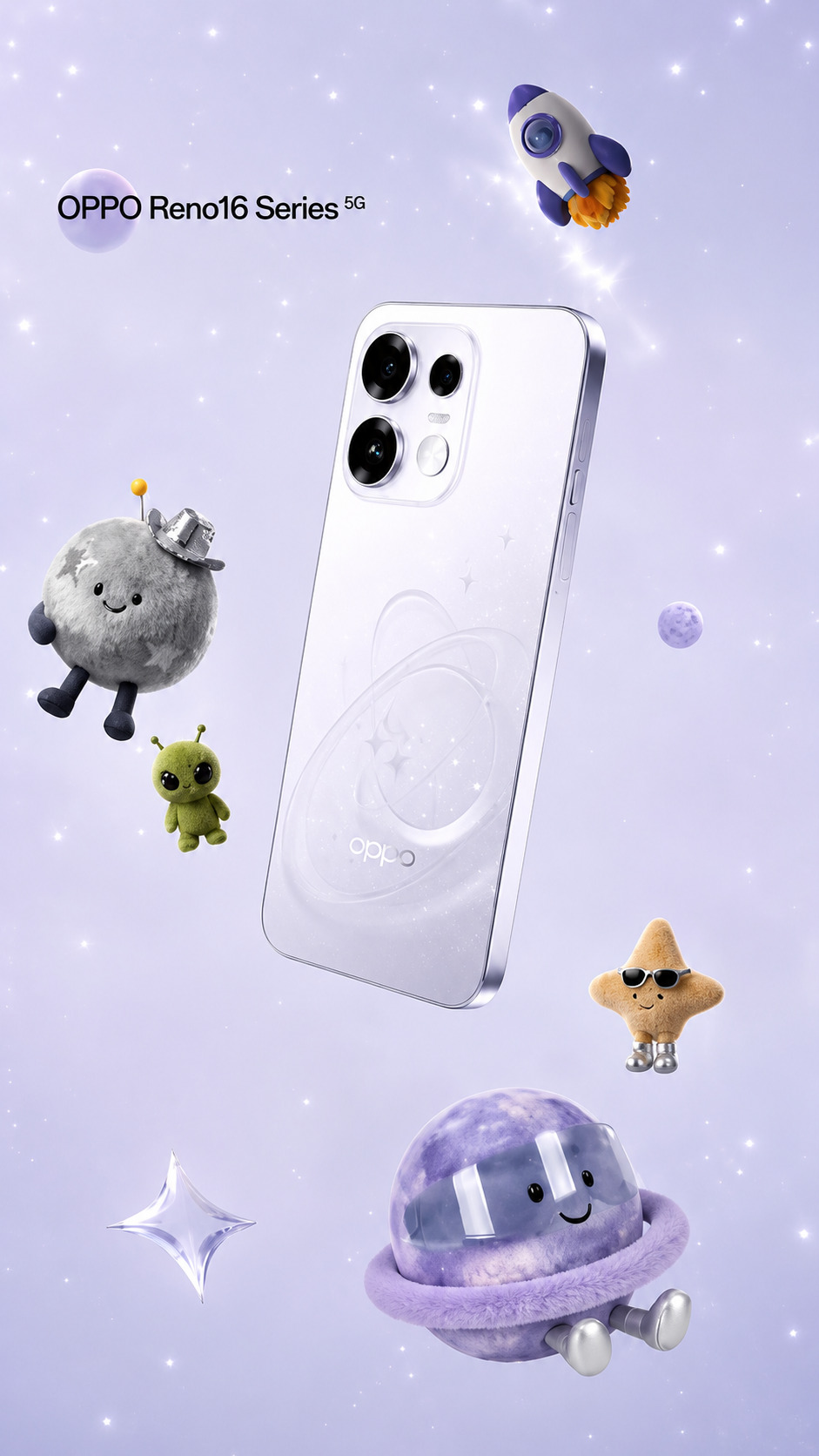 OPPO Reno16F Thiết Kế Tinh Vân