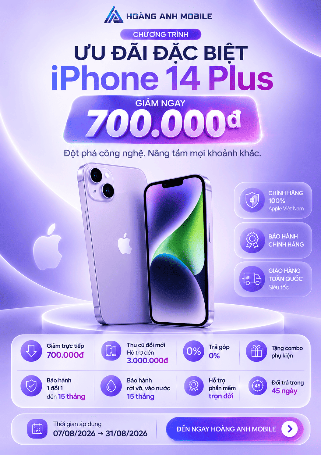 Khuyến mãi iPhone 14 Plus