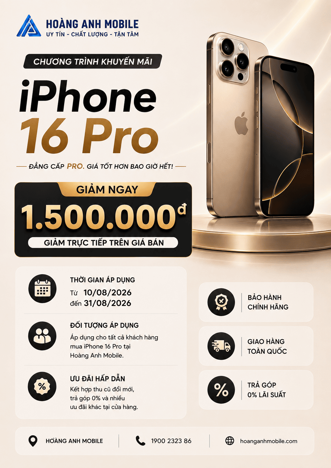 Khuyến mãi iPhone 16 Pro