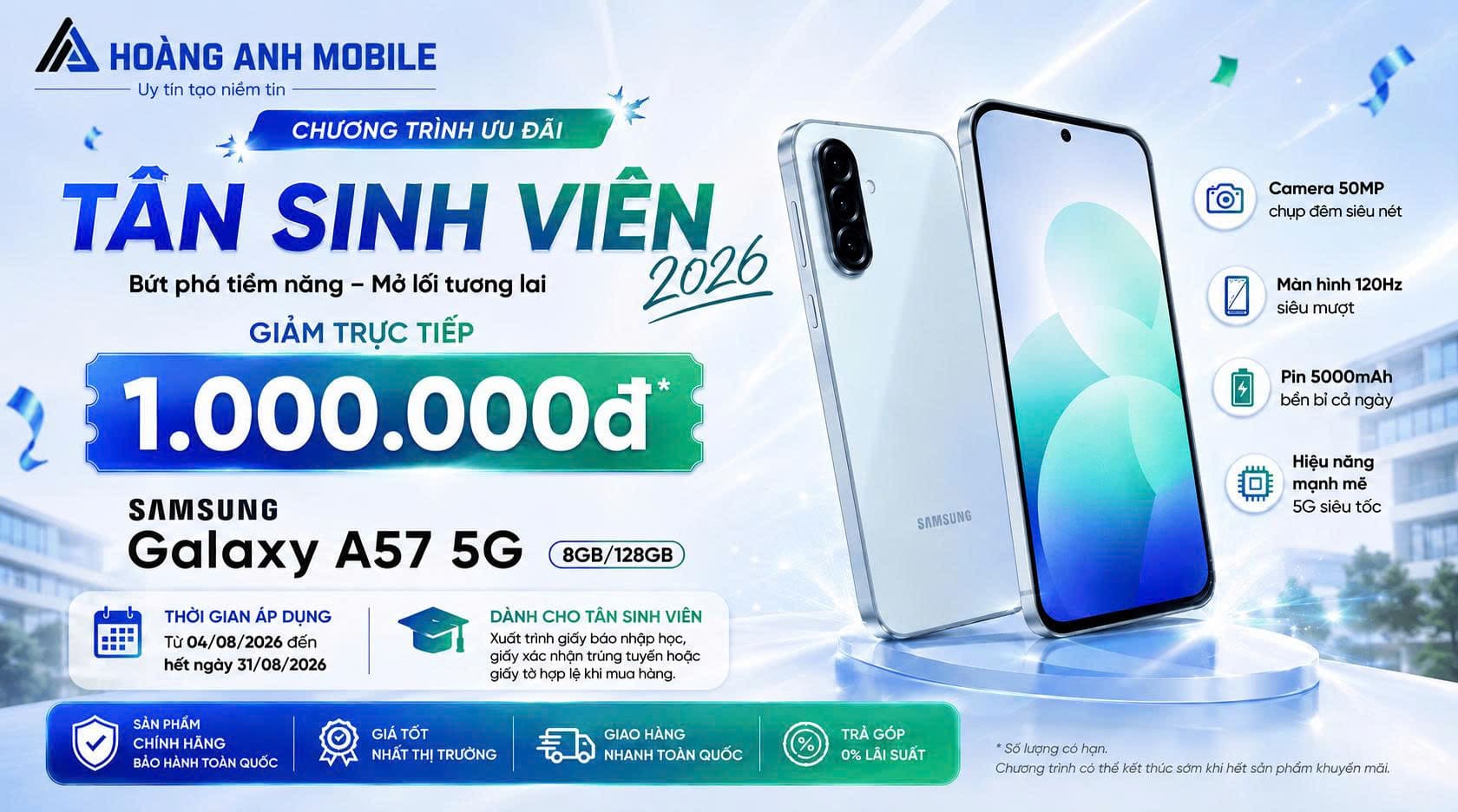 Khuyến mãi Samsung Galaxy A57 5G