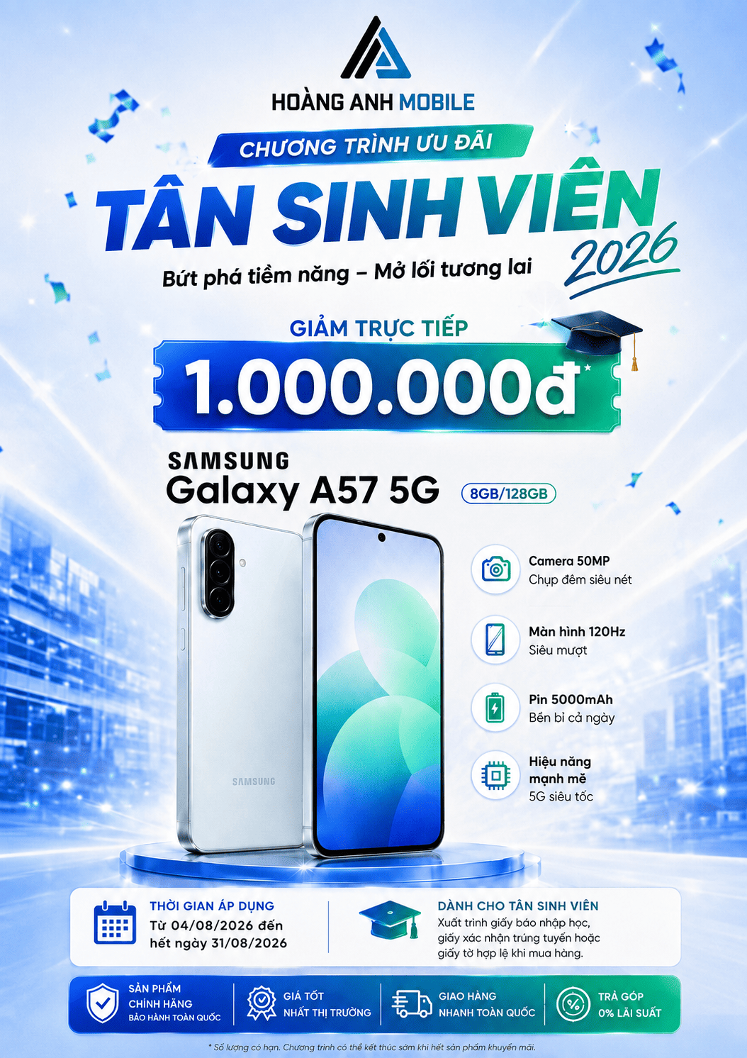 Khuyến mãi Samsung Galaxy A57 5G