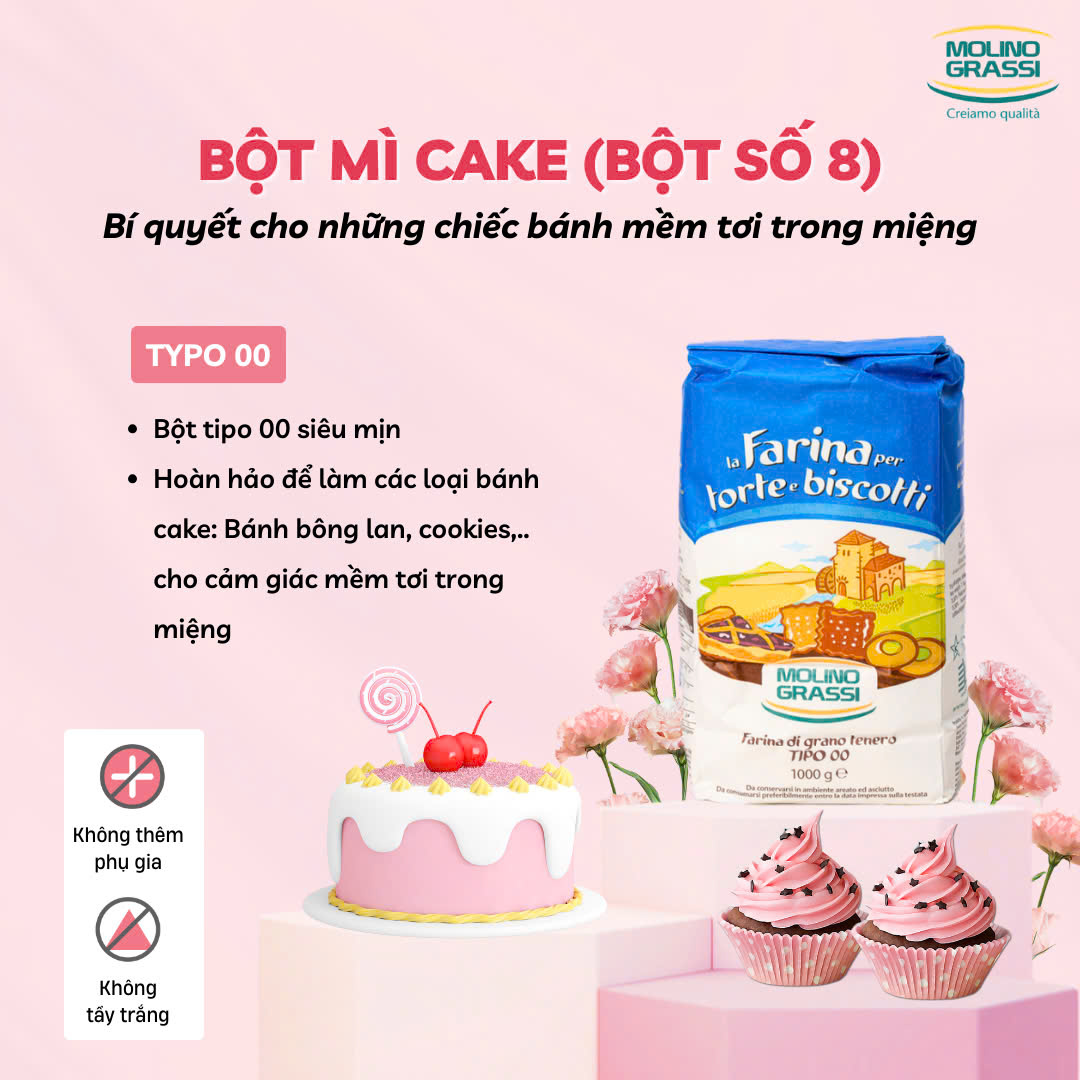 Molino Grassi - Bột Mì Cake 1kg