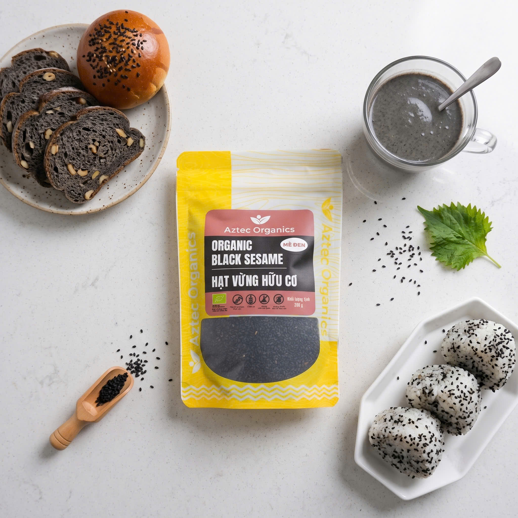 Aztec Organics - Vừng/mè đen hữu cơ 200g