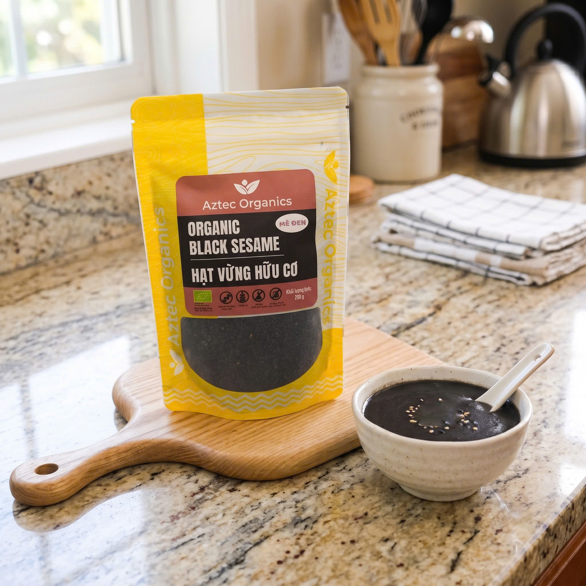Aztec Organics - Vừng/mè đen hữu cơ 200g