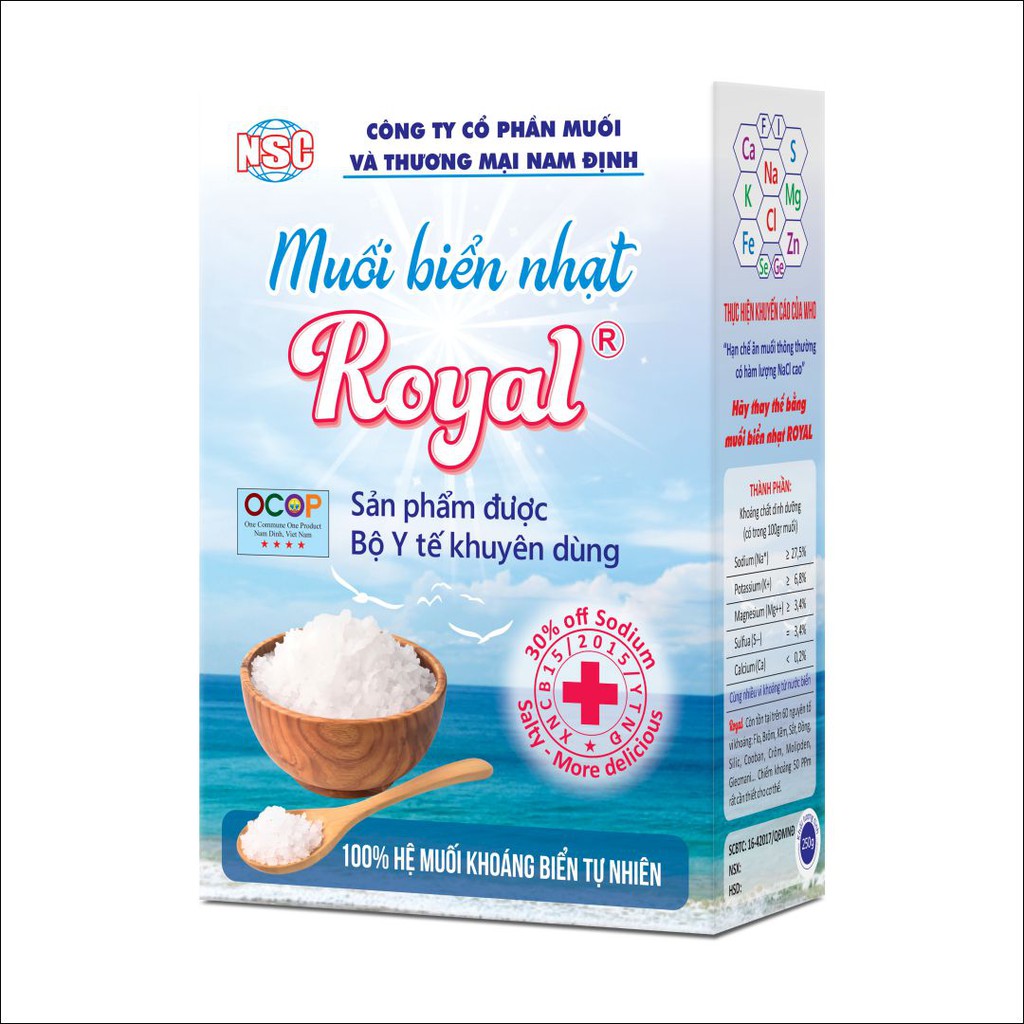 Muối biển nhạt Royal NSC 250gr