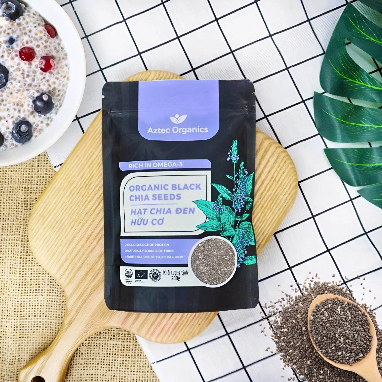 Aztec Organics - Hạt Chia Hữu Cơ 200gr