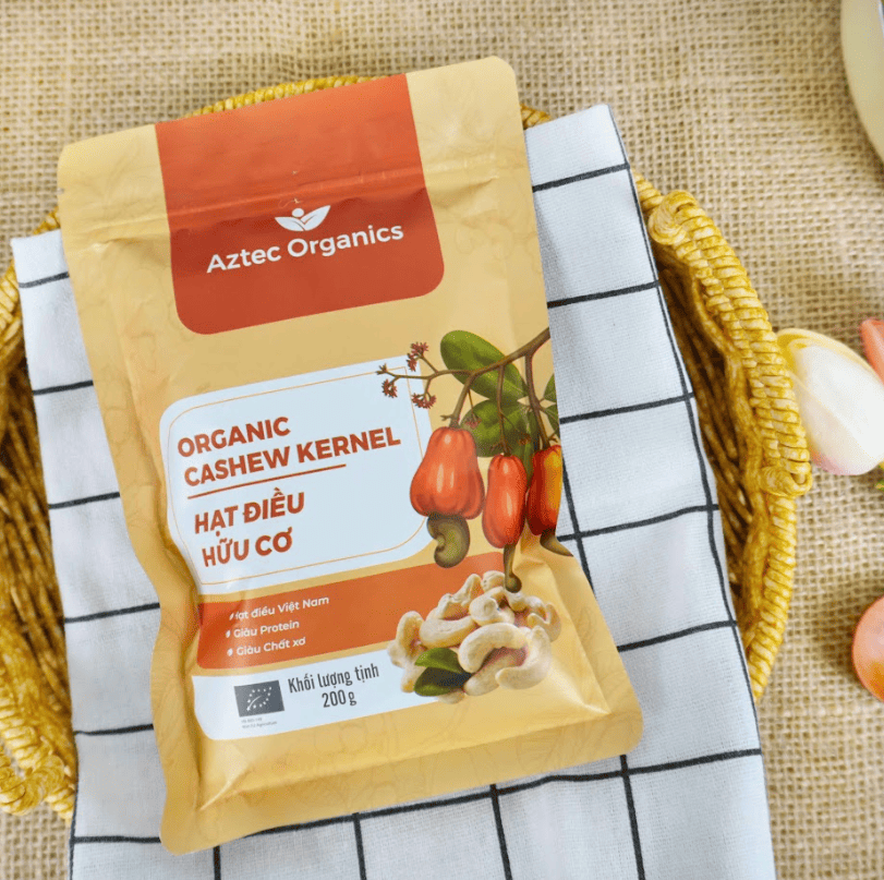 Aztec Organics - Hạt Điều Hữu Cơ 200g nhân vỡ
