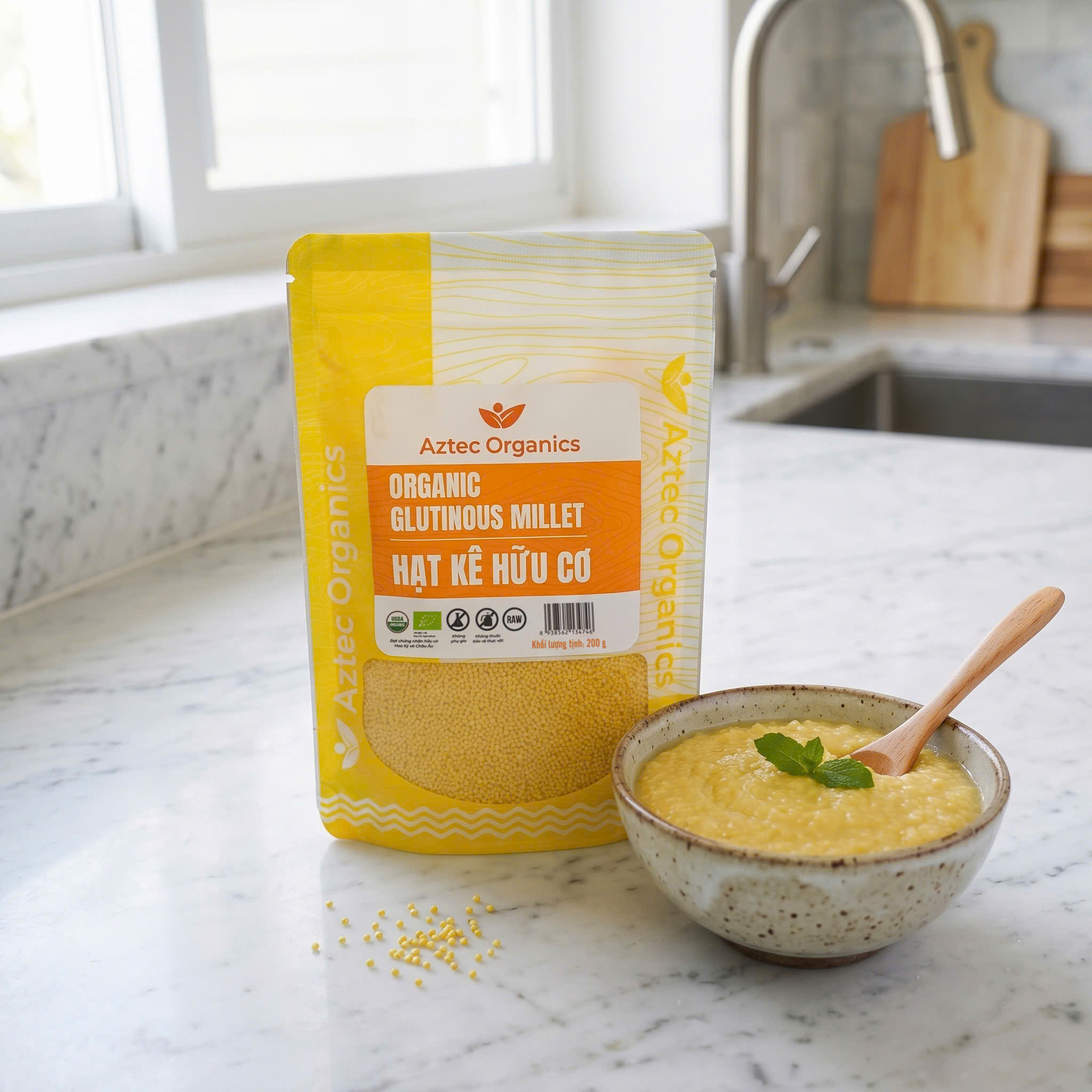 Aztec Organics - Hạt Kê Hữu Cơ 200g