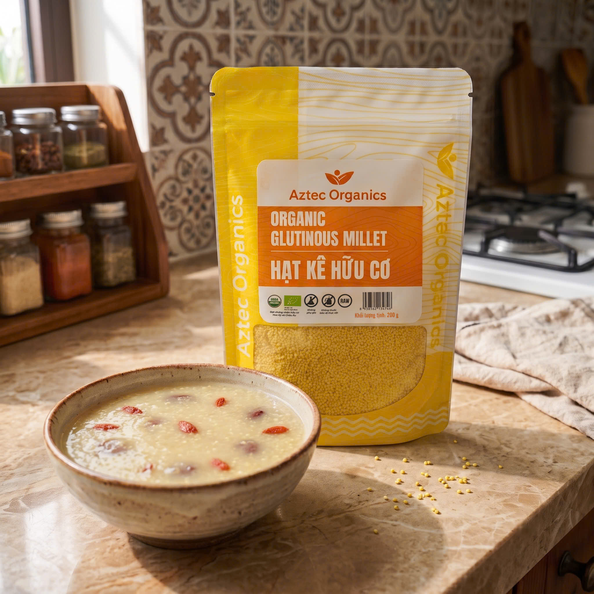 Aztec Organics - Hạt Kê Hữu Cơ 200g
