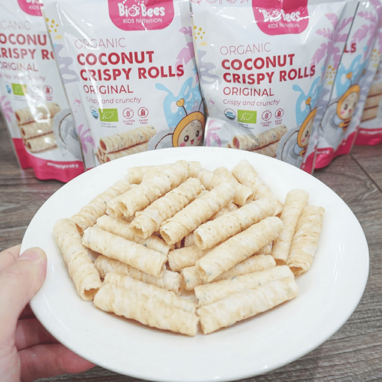 [BIOBEES] Bánh quế cuộn dừa hữu cơ 40g