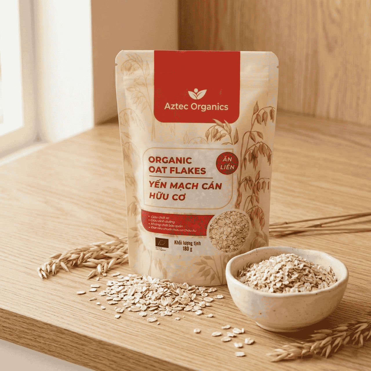 Aztec Organics -Yến Mạch Ăn Liền Hữu Cơ 180g