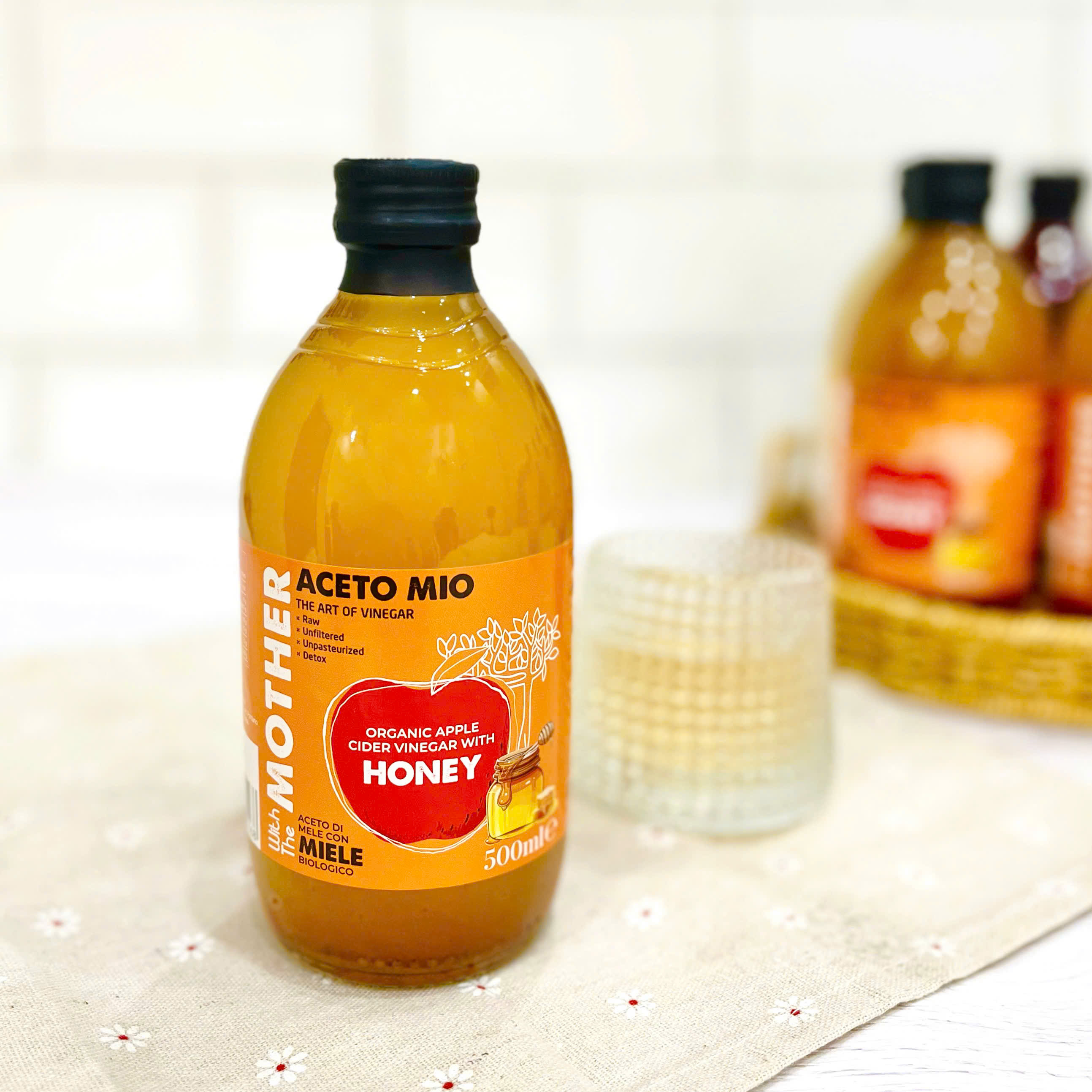 Giấm Táo Mật Ong Hữu Cơ Aceto Mio 500ml