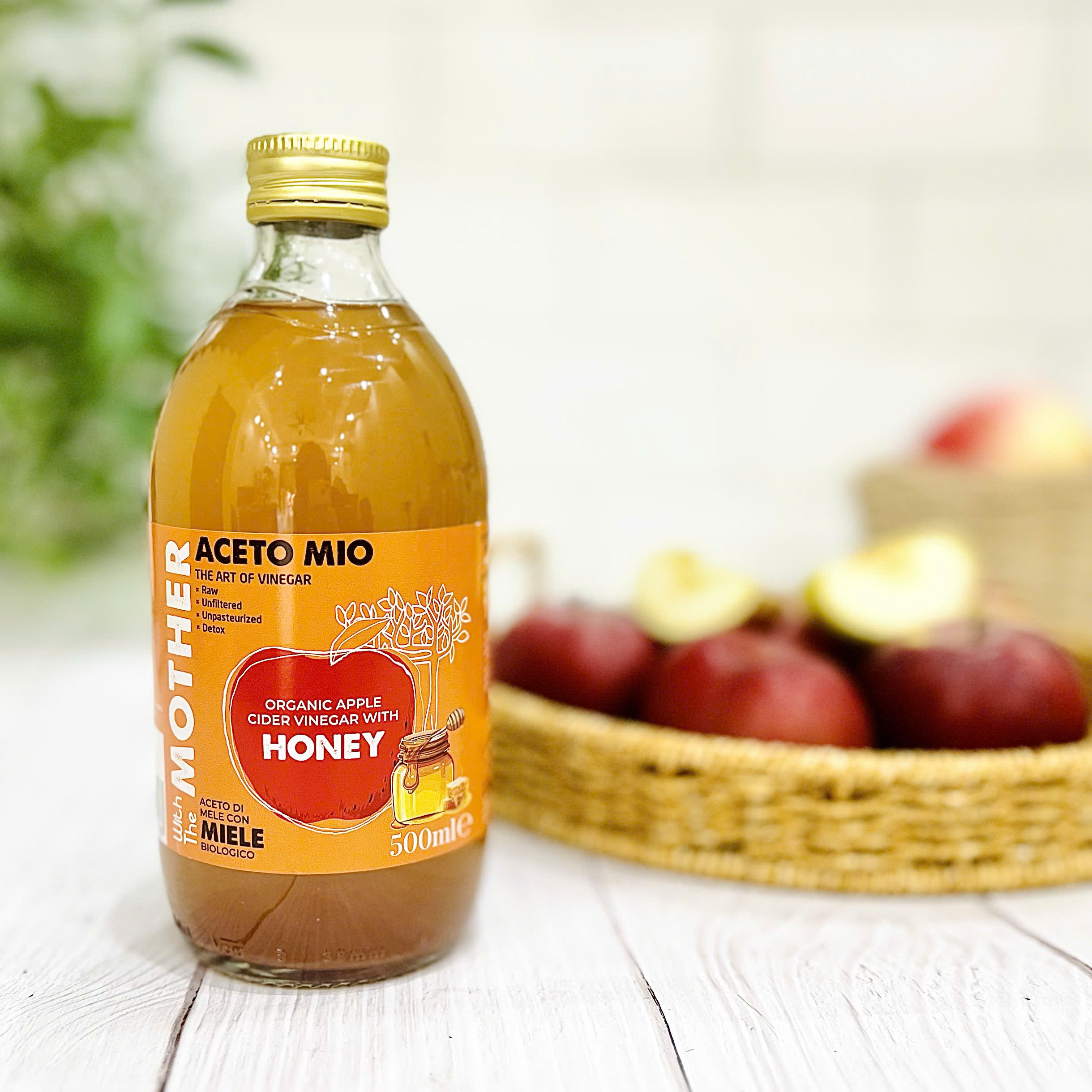 Giấm Táo Mật Ong Hữu Cơ Aceto Mio 500ml