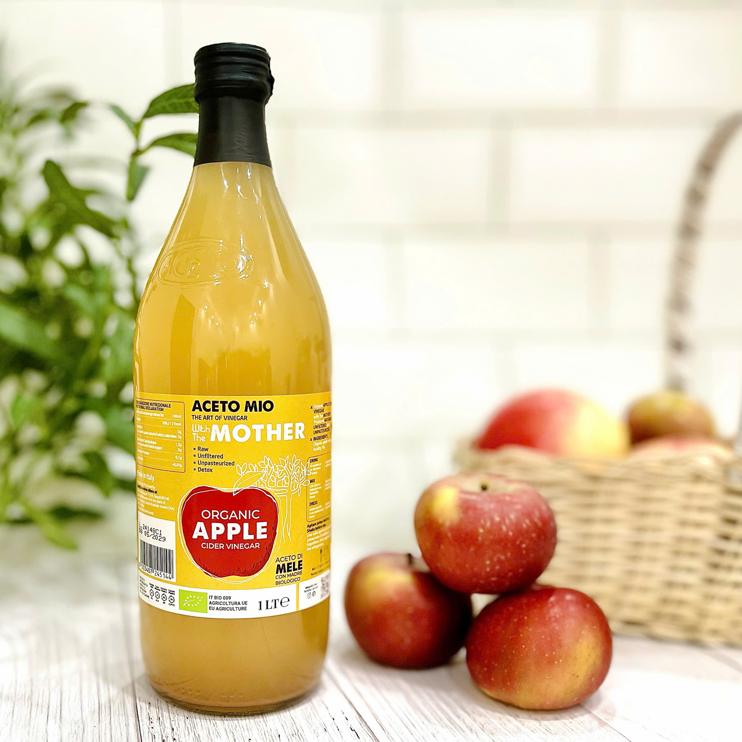 Aceto Mio - Giấm Táo Hữu Cơ 1L