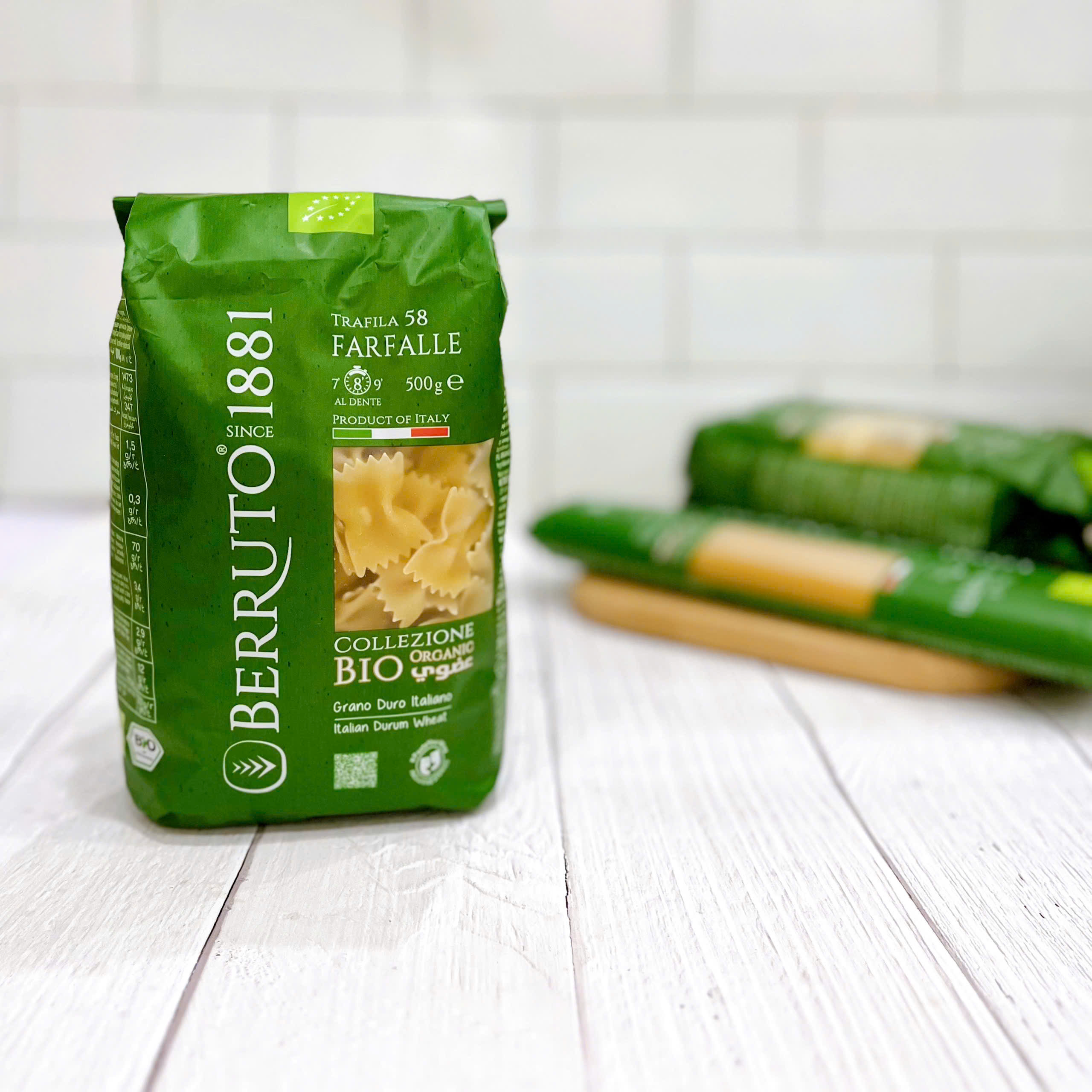 Berruto - Nui Mỳ Hữu Cơ 500gr - Dạng Nơ