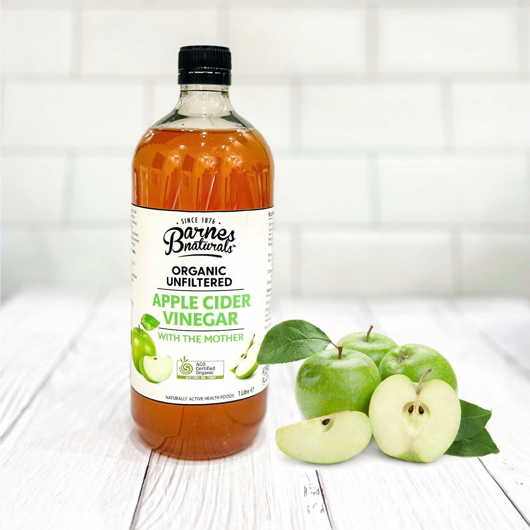 Barnes Naturals - Giấm Táo Hữu Cơ  (có giấm cái) 1L