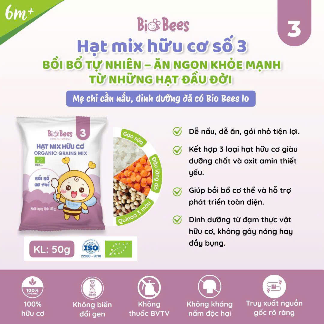 BIOBEES -  Hạt Mix Hữu Cơ Số 3