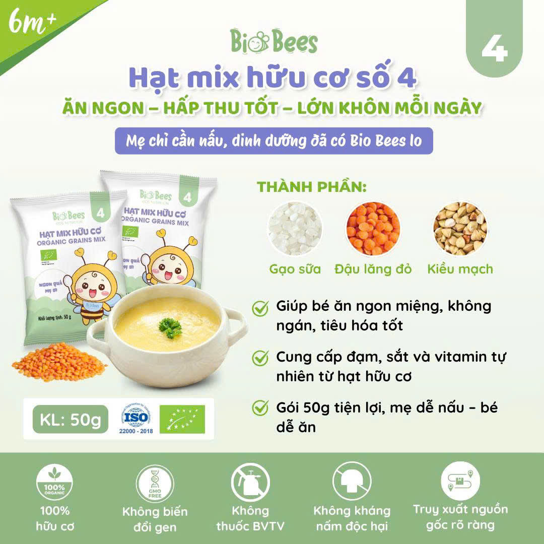 BIOBEES - Hạt Mix Hữu Cơ Số 4