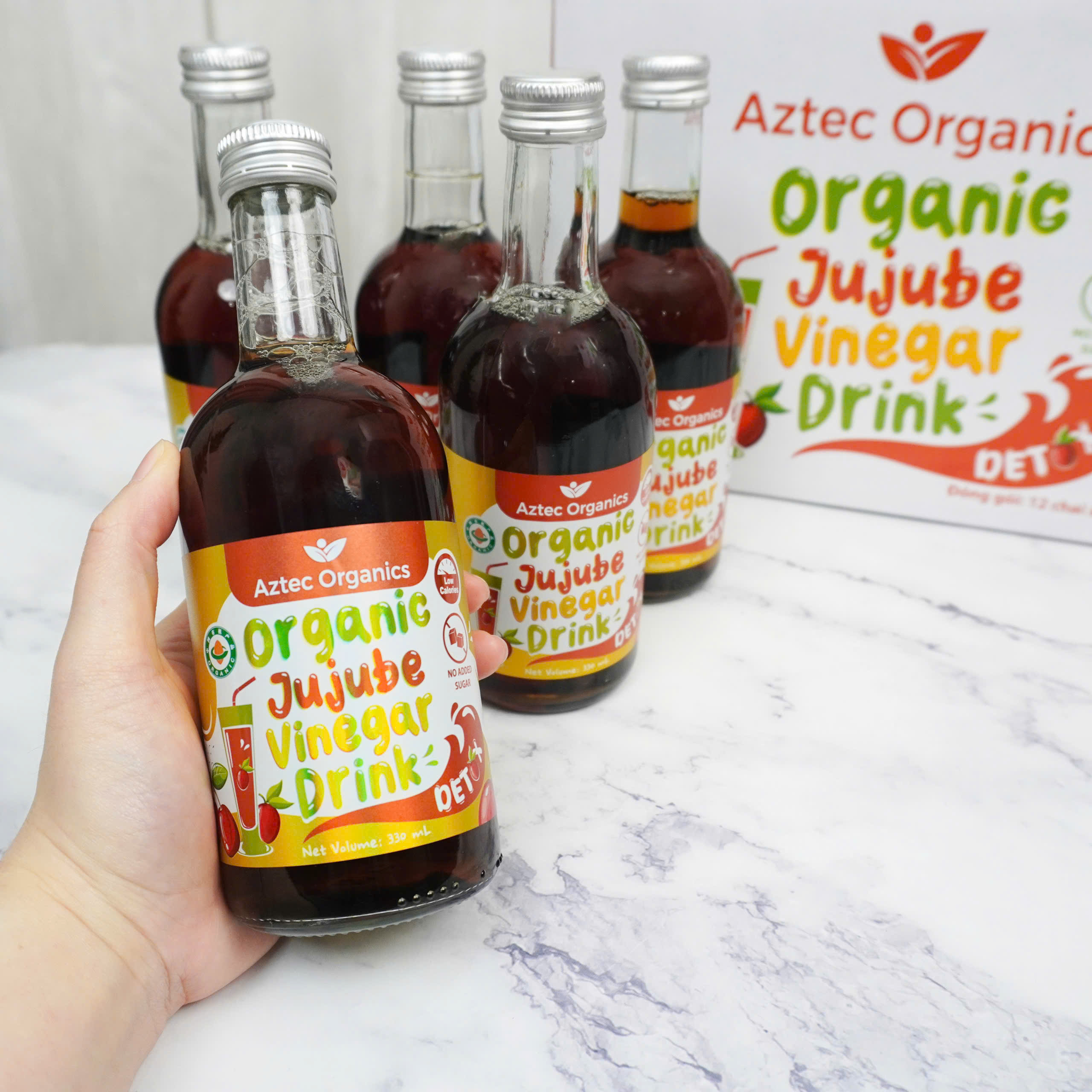 [Aztec Organics] Nước Uống Giấm Táo Đỏ Hữu Cơ 330ml