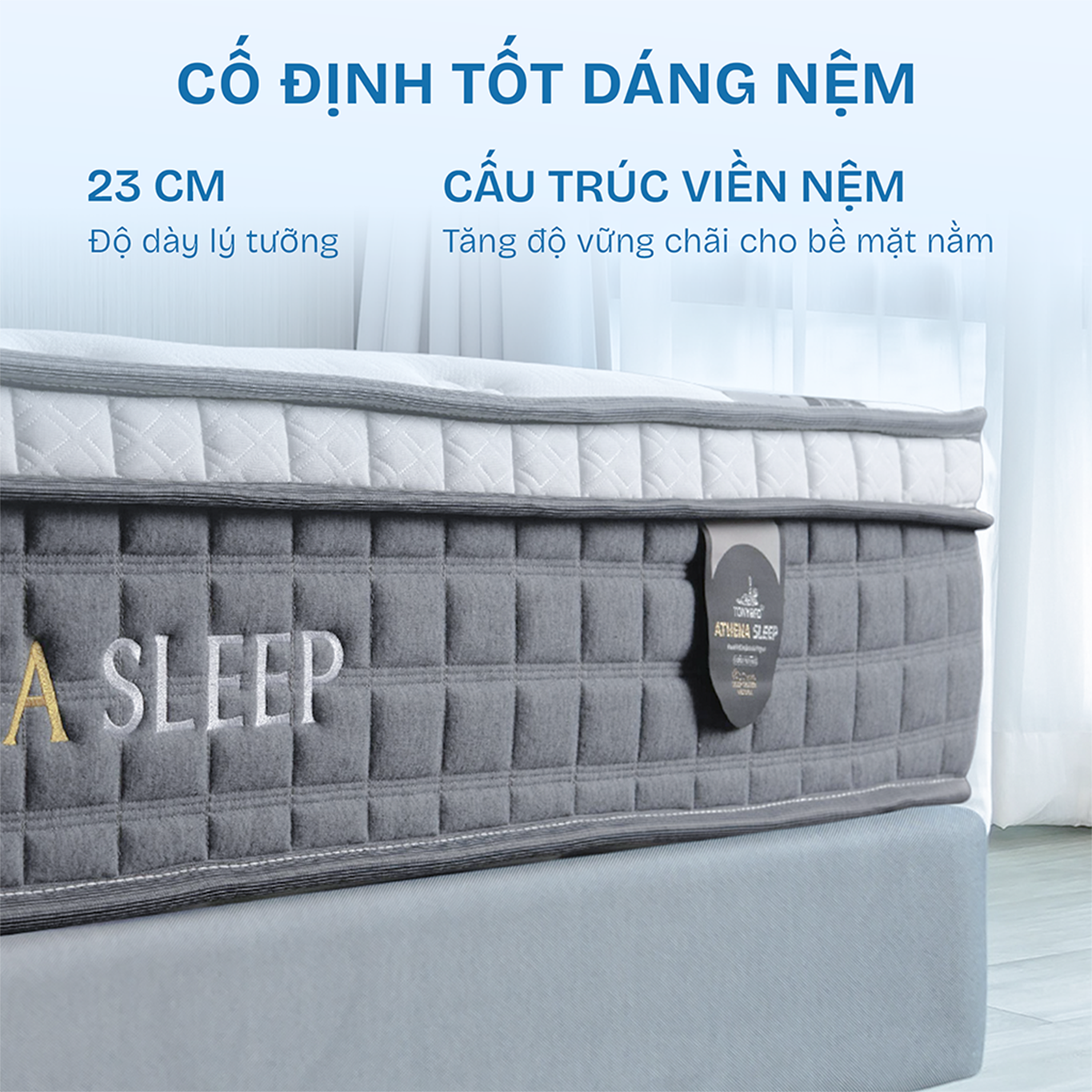 Nệm lò xo túi Athena Sleep