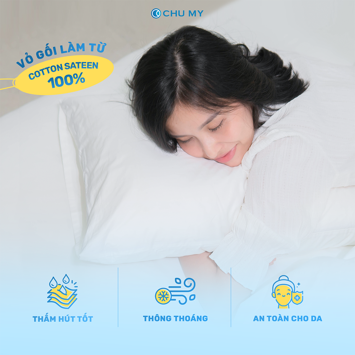 Combo Vỏ gối khách sạn 50x70cm