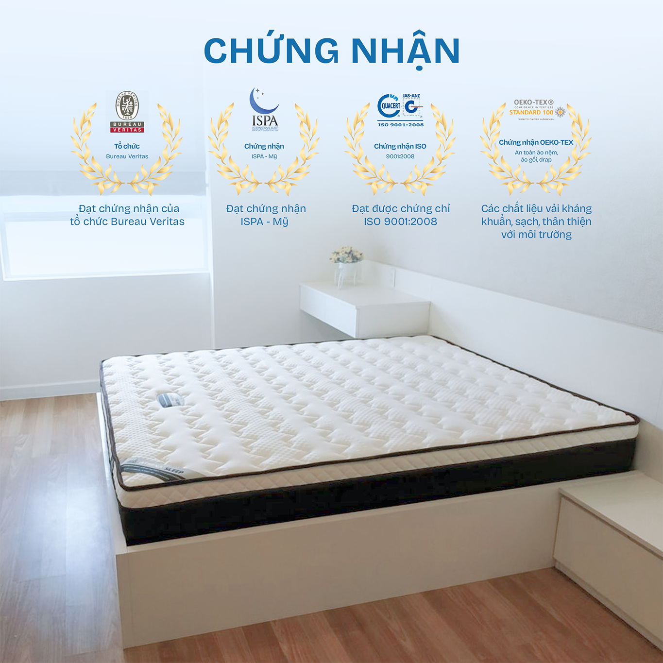 Nệm lò xo túi Athena Sleep