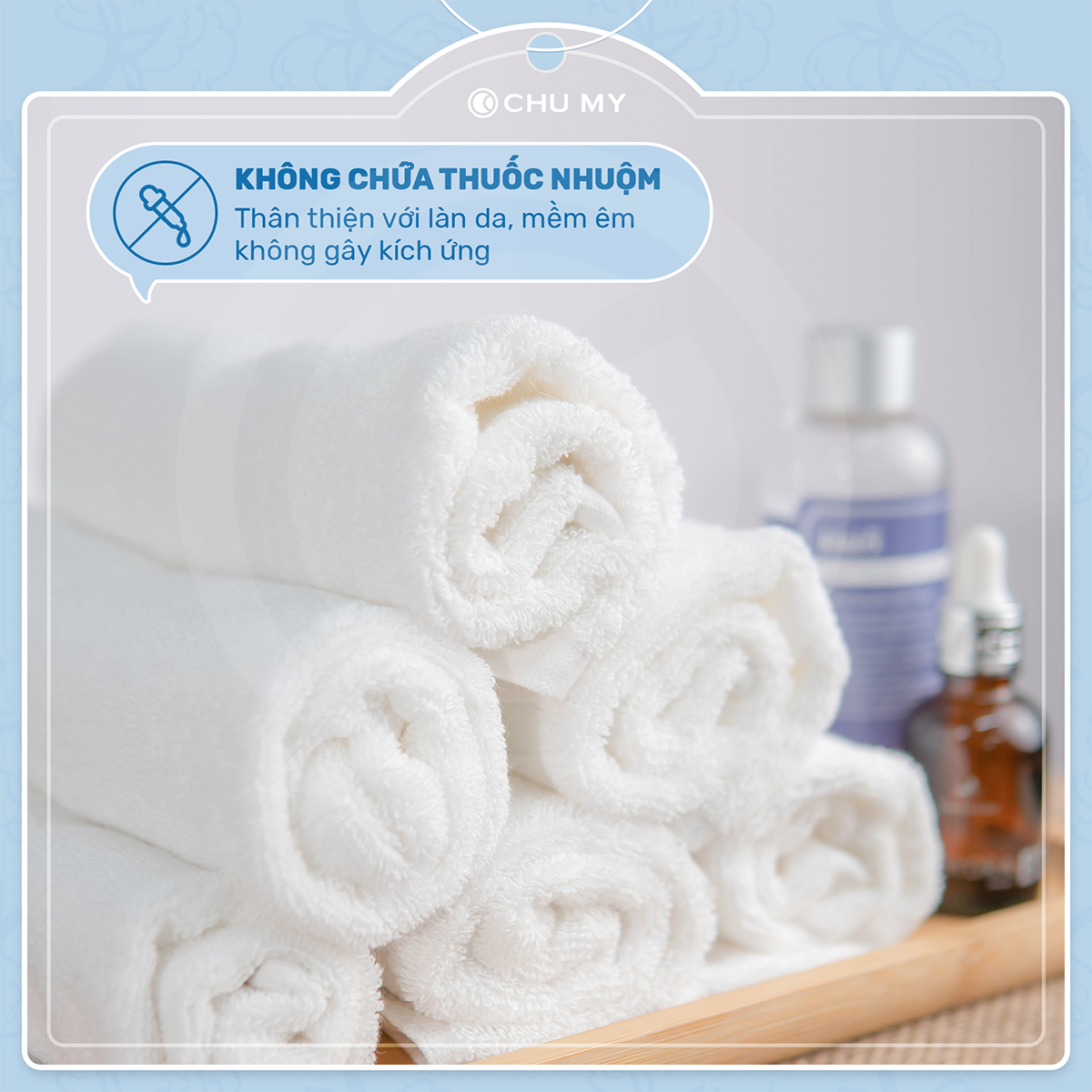 Khăn mặt vuông khách sạn 34x34cm - 60g