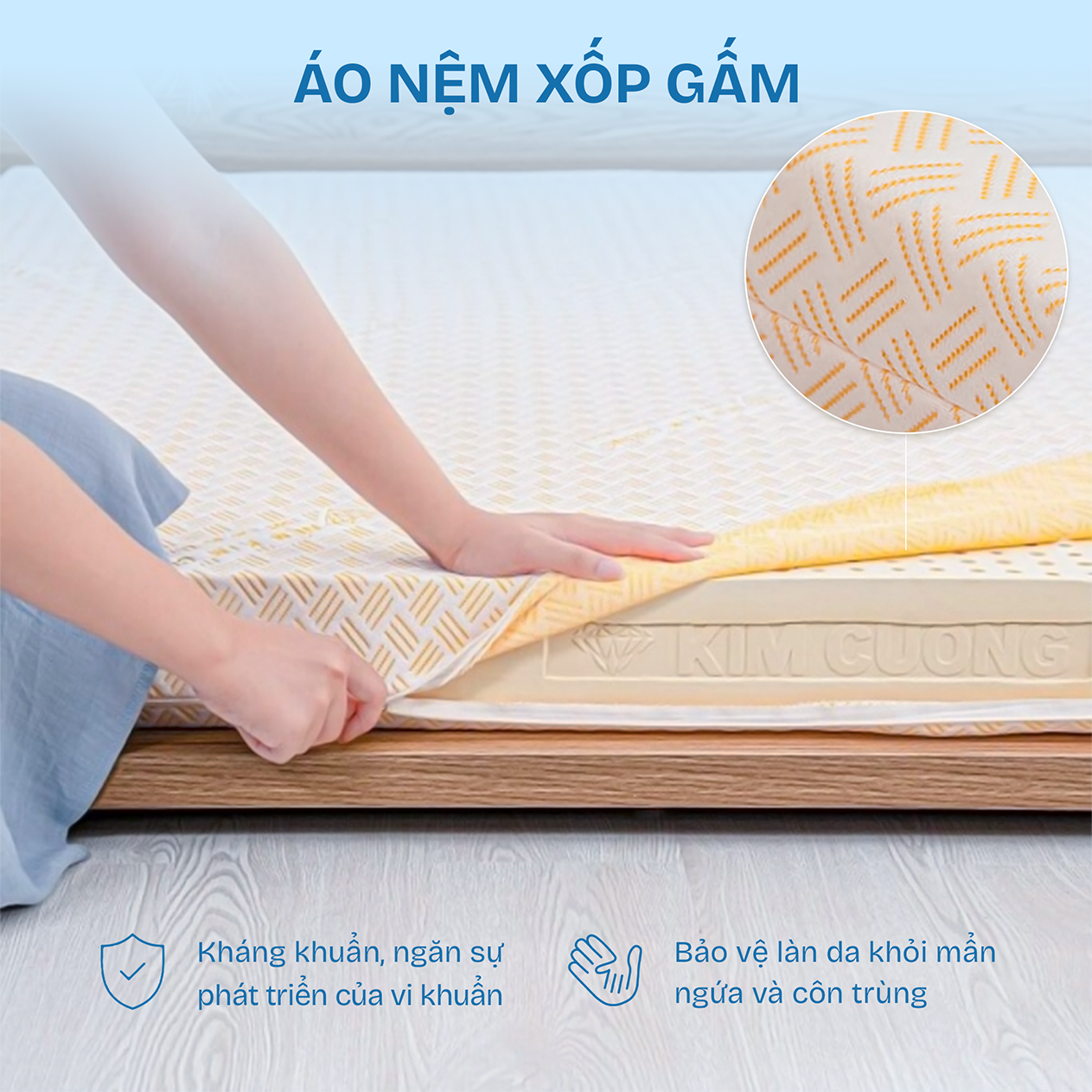 Nệm cao su Kim Cương Happy Gold