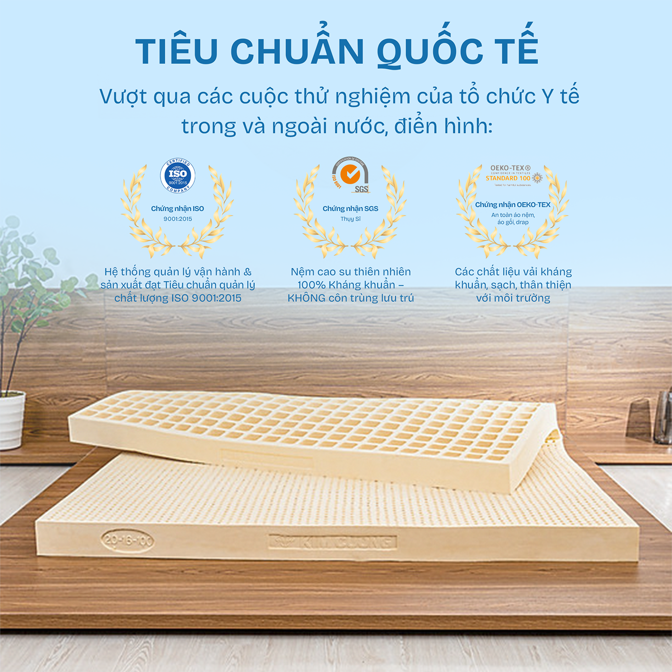 Nệm cao su Kim Cương Happy Gold