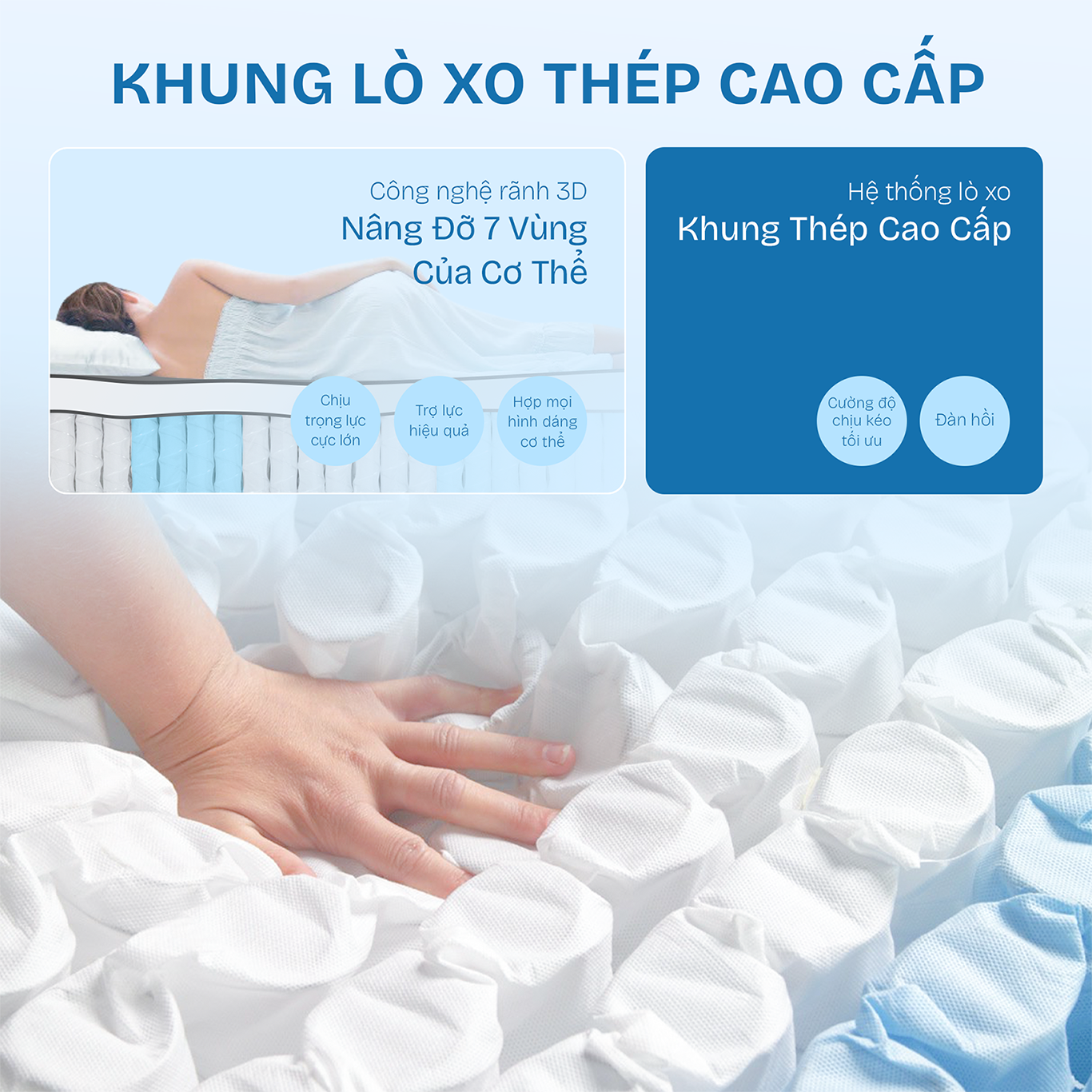 Nệm lò xo túi Athena Sleep