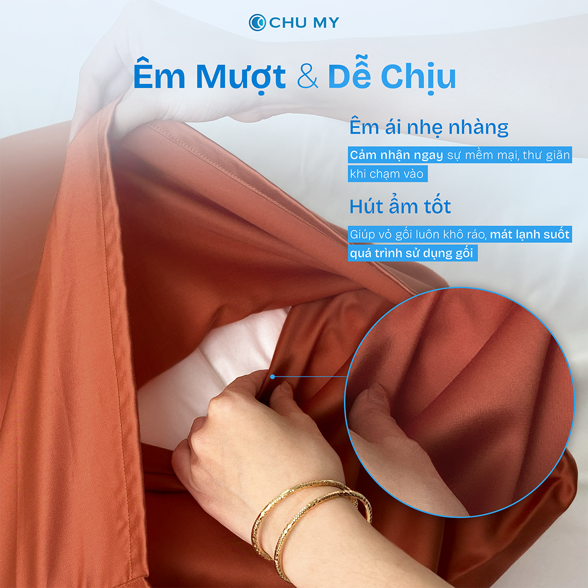 Vỏ gối Tencel 60S