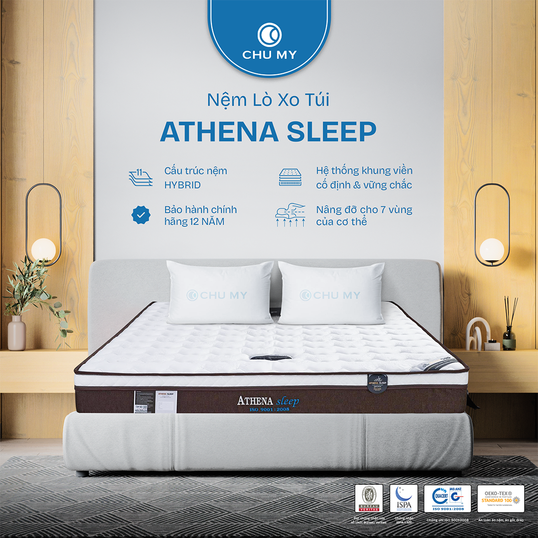 Nệm lò xo túi Athena Sleep