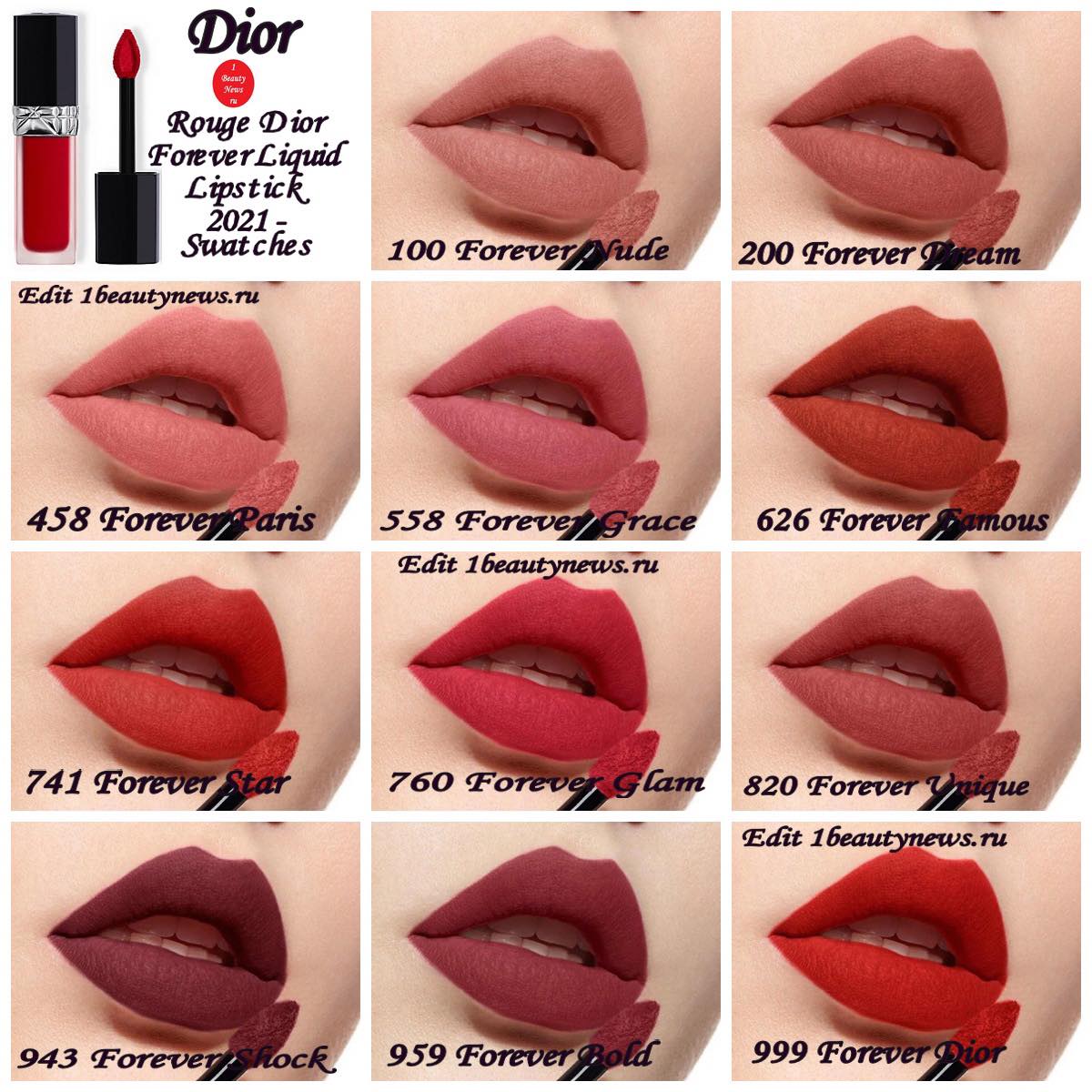 Son Kem Dior 760 Forever Glam  Đỏ Hồng Mới Nhất