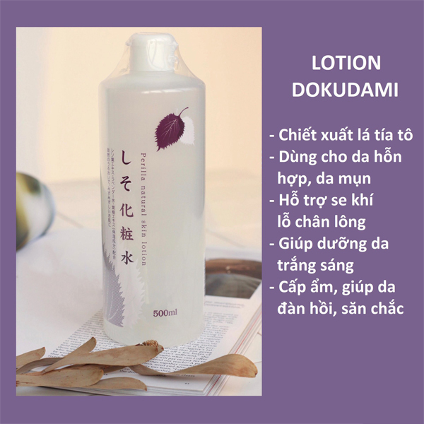 Nước Hoa Hồng Dokudami Natural Tía Tô - Nhật | Lala Cosmetics - Thiên đường mỹ phẩm