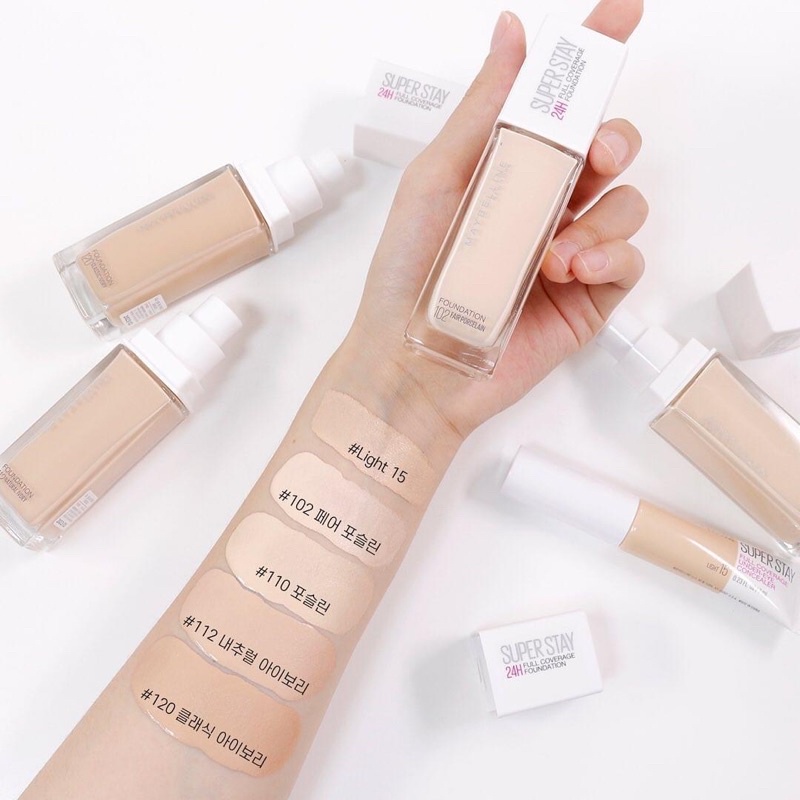 KEM NỀN LÂU TRÔI MAYBELLINE SUPER STAY 24H FULL COVERAGE FOUNDATION (30ML)  | Lala Cosmetics - Thiên đường mỹ phẩm