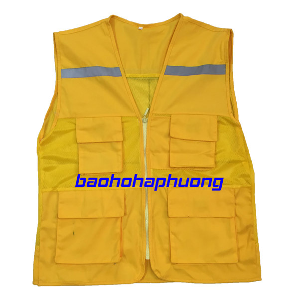áo gile bảo hộ lưới nhỏ màu vàng