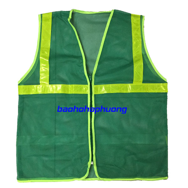 Áo lưới phản quang màu xanh môi trường