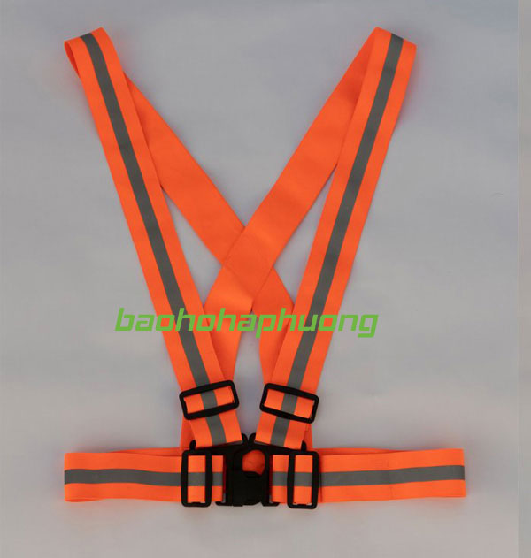 áo phản quang dây màu cam 1