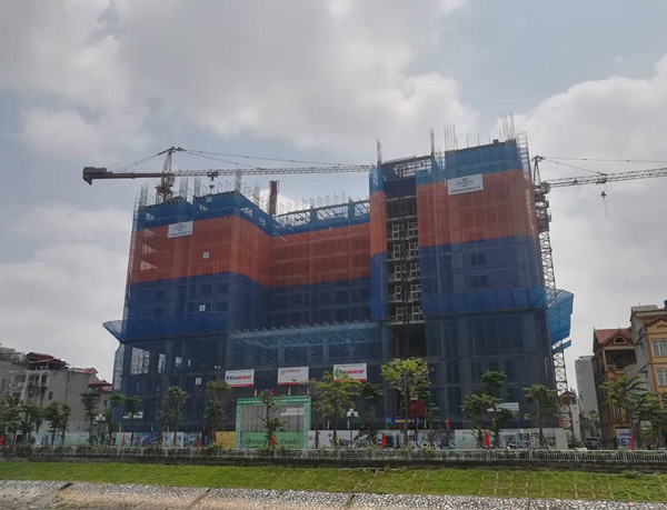 lưới chắn bụi công trình màu cam 1