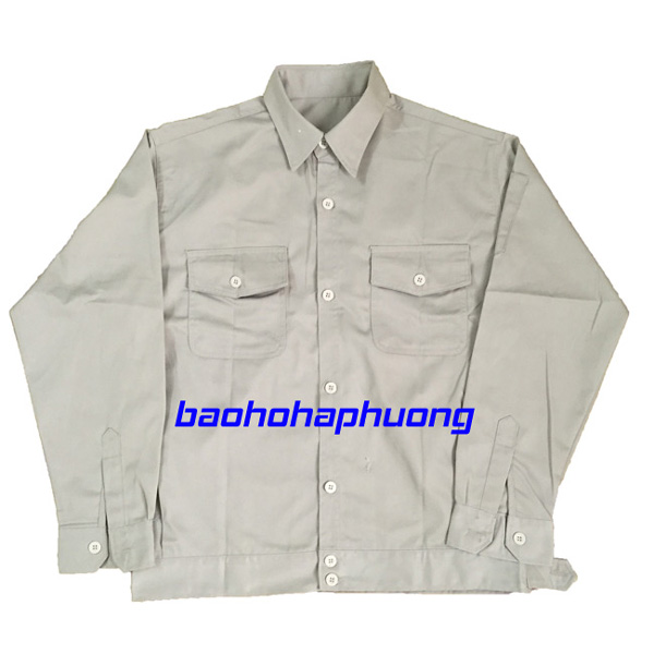 Quần áo bảo hộ kaki hàn quốc màu ghi sáng hà nội