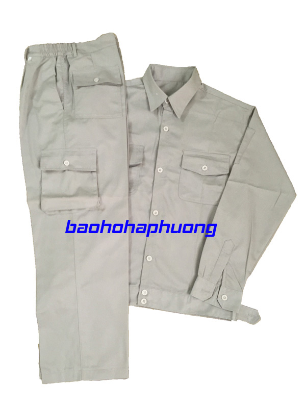 Quần áo bảo hộ kaki hàn quốc màu ghi sáng