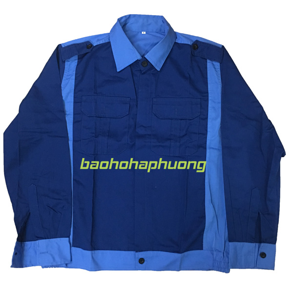 Quần áo bảo hộ kỹ sư phối màu xanh 1