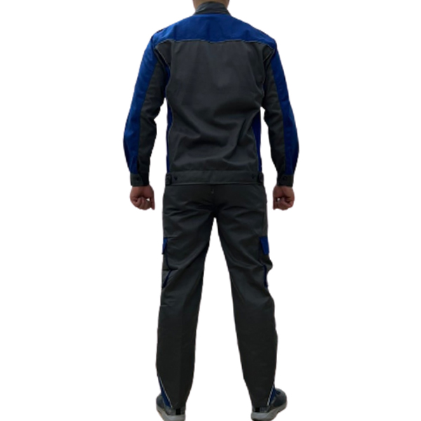 quần áo bảo hộ màu chì phối xanh 1