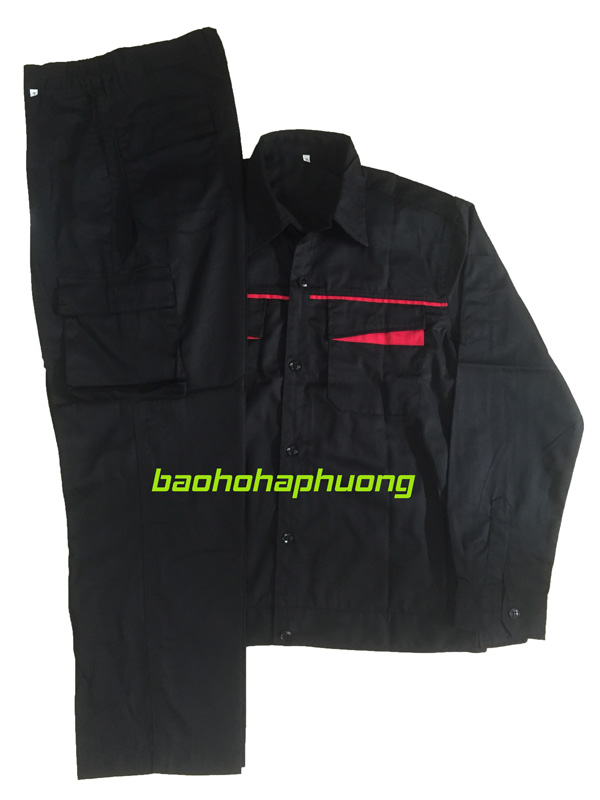 quần áo bảo hộ pangrim màu tím than phối đỏ