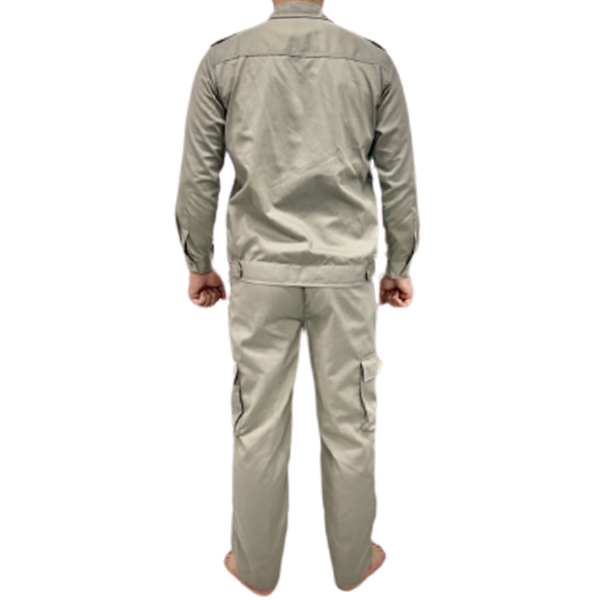 quần áo công nhân túi hộp màu ghi 1