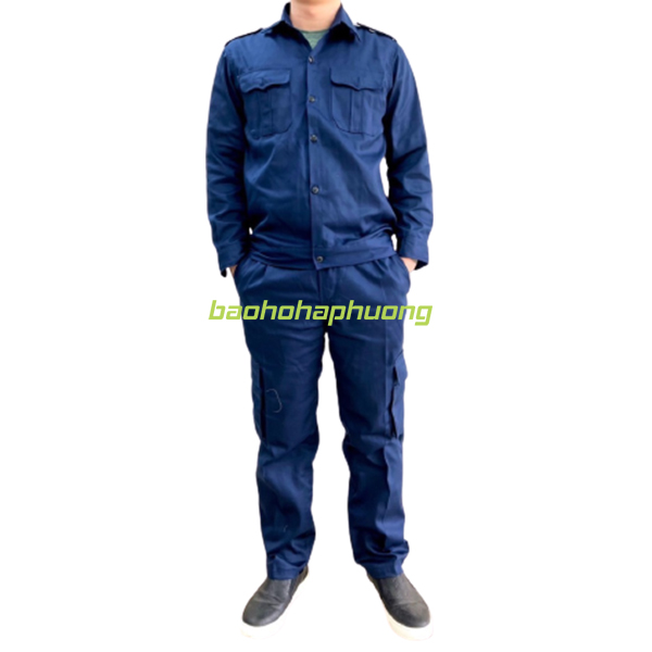 quần áo công nhân túi hộp màu tím than