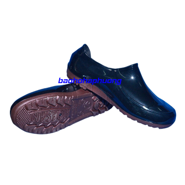 ủng bảo hộ thấp cổ hoa san nam 019 màu đen