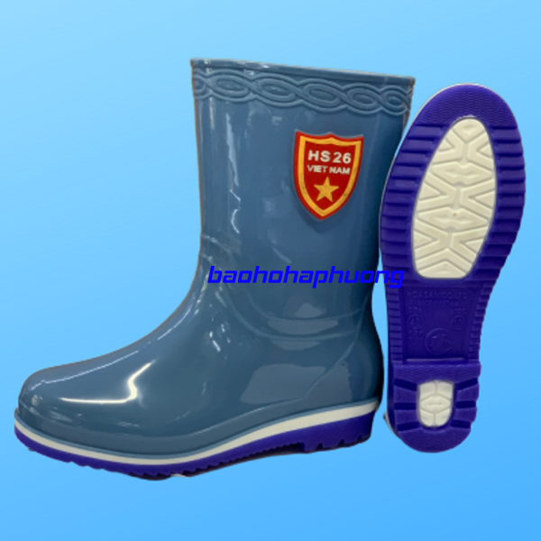 ủng bảo hộ thấp cổ nữ hoa san 010 màu ghi