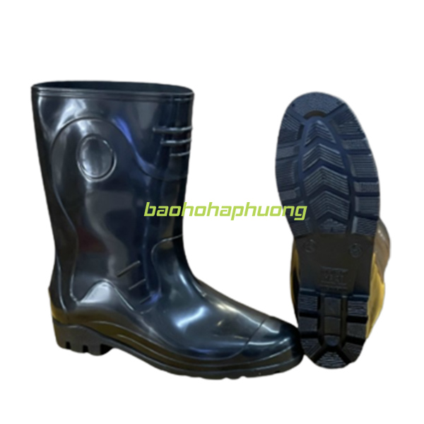 ủng cao su bảo hộ hoa san nam 026 màu đen