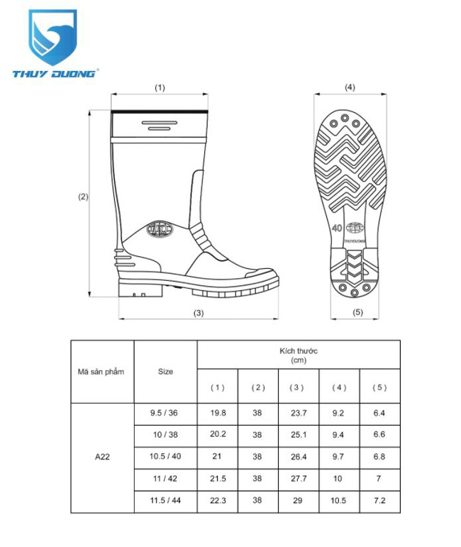 Ủng chống hóa chất thùy dương màu xanh 1